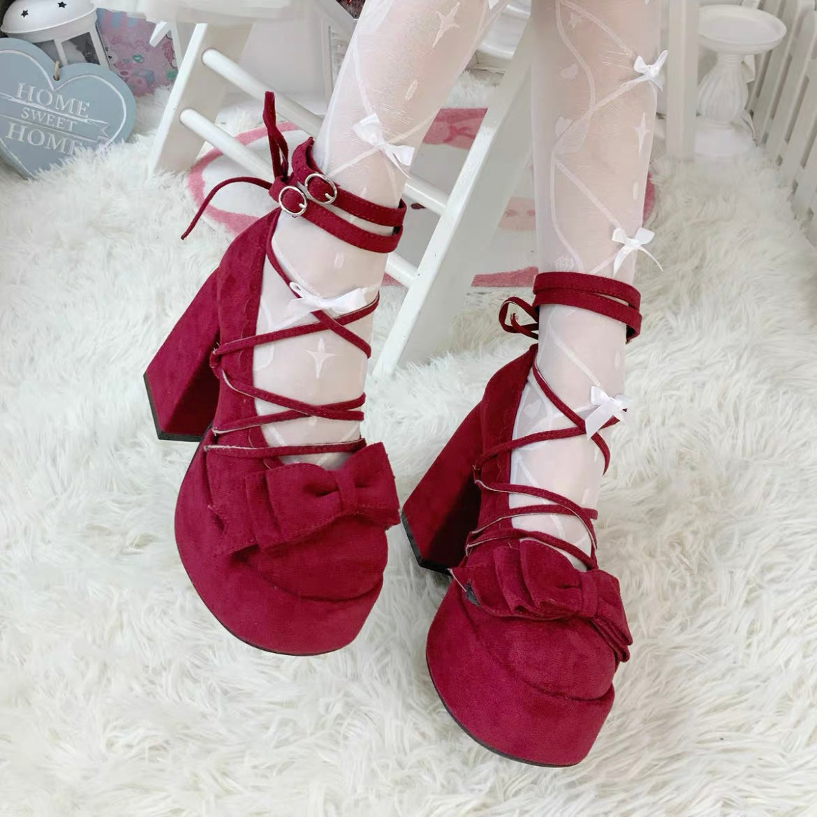 ♡ Confession Rose ♡ - Velvet Dolly High Heels