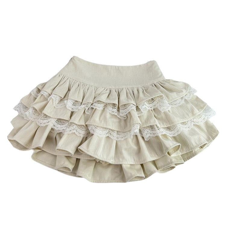 Gonna in pizzo arricciato Ballerina Core