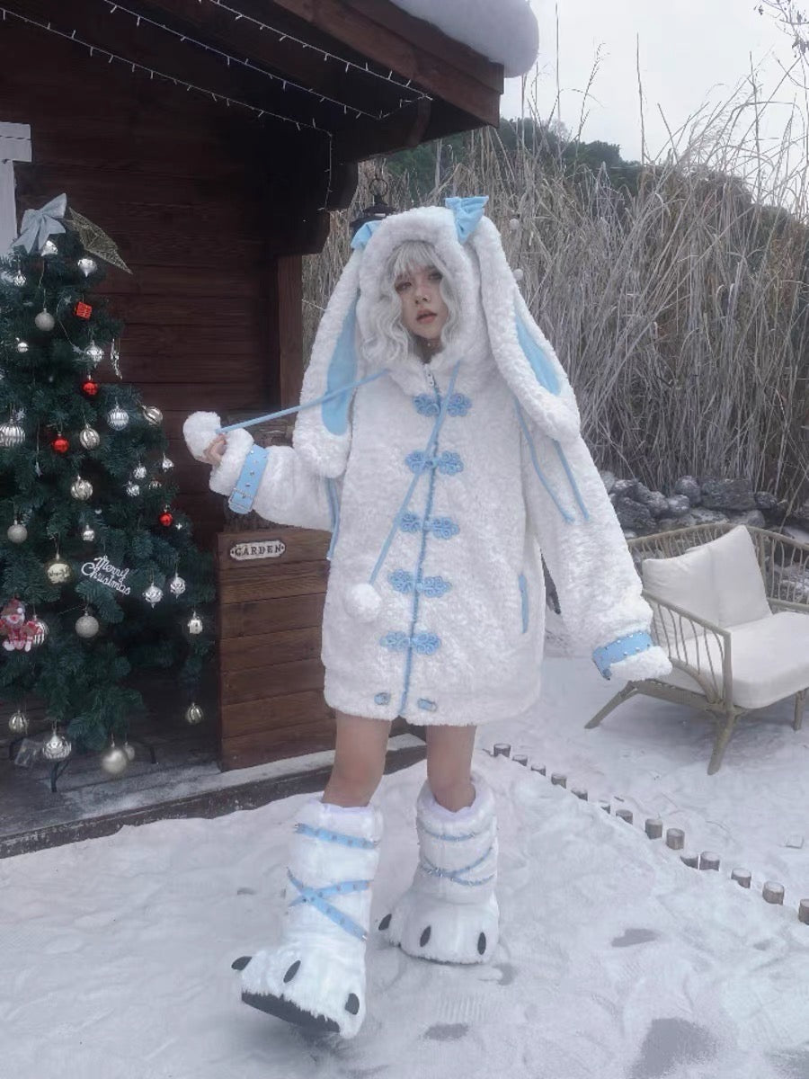 ♡ Angel Bunny Y2K Plush Coat ♡ – Heart of Doll ♡ Angel Bunny Y2K Plush Coat ♡ – Heart of Doll