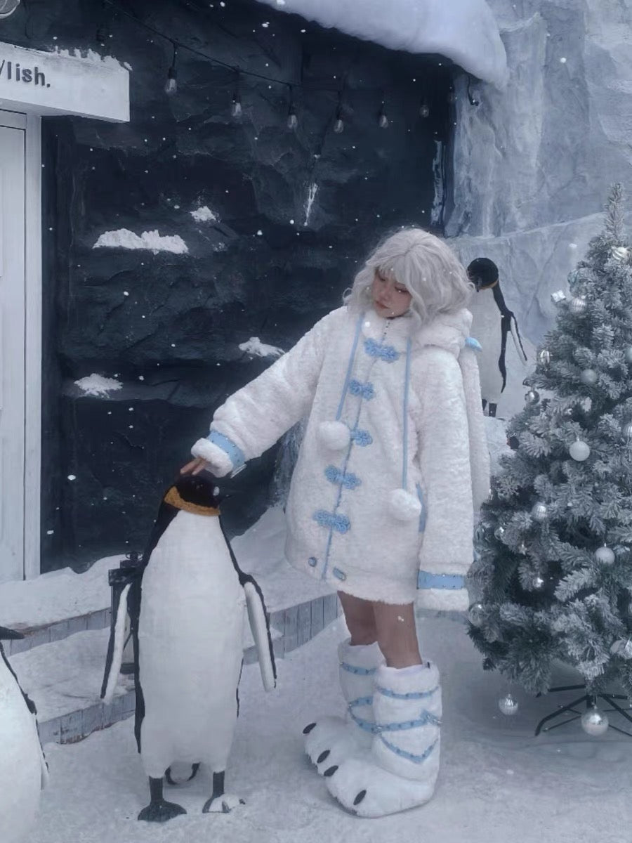 ♡ Angel Bunny Y2K Plush Coat ♡