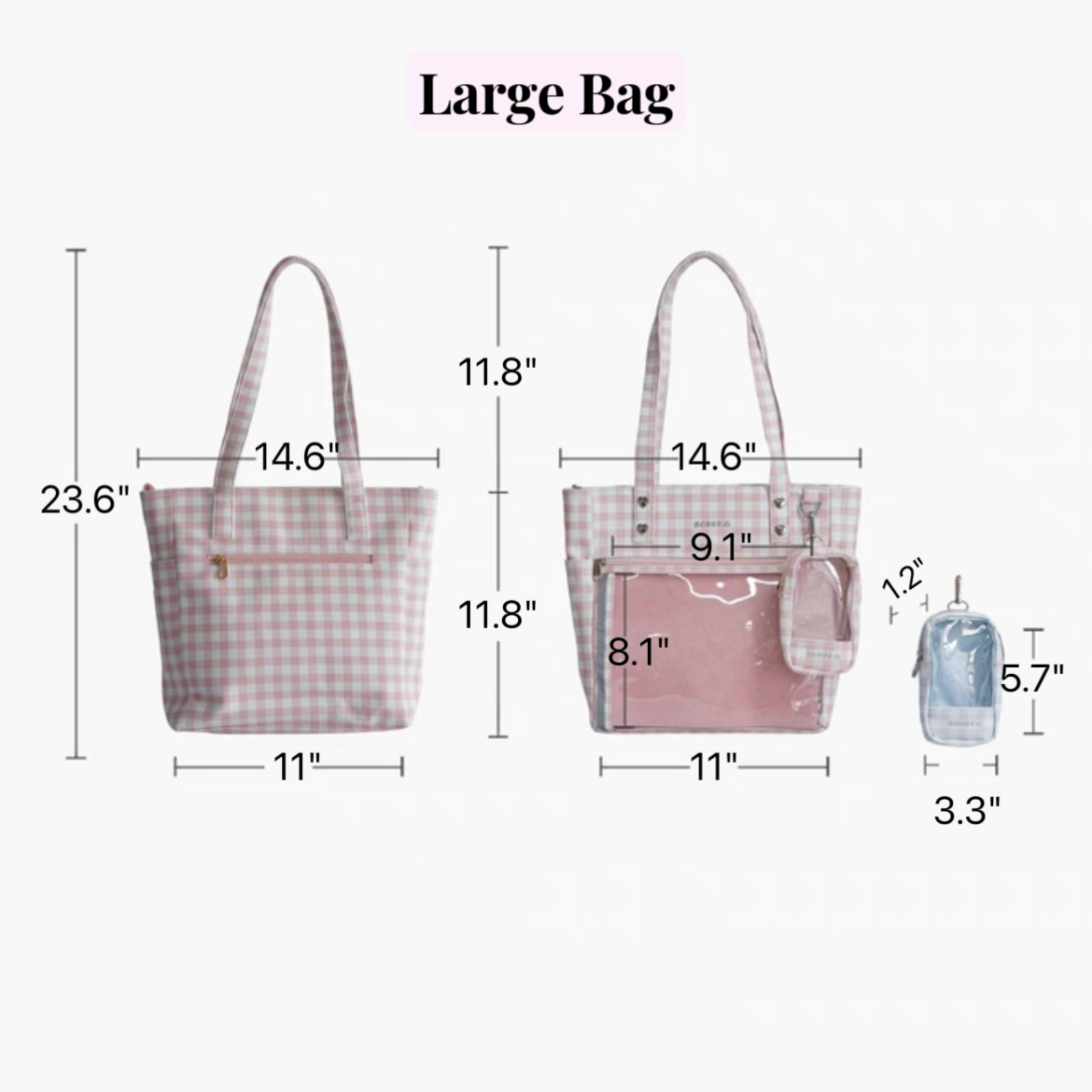♡ Borsa tote scozzese ♡