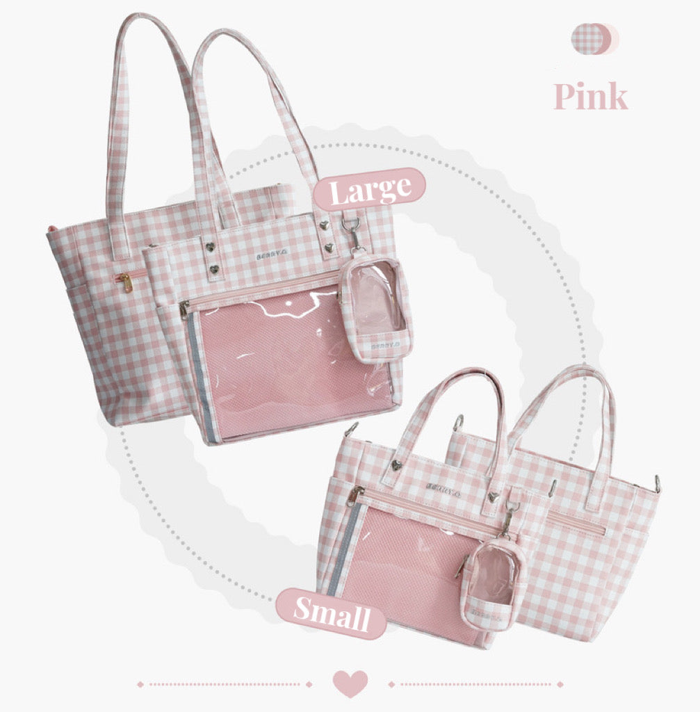 ♡ Borsa tote scozzese ♡