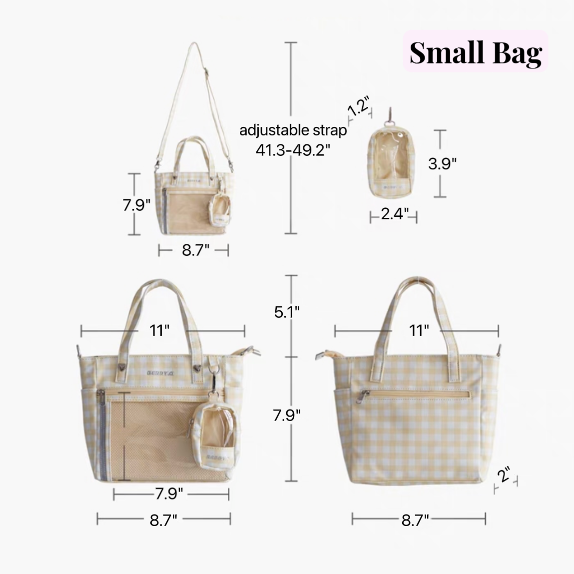 ♡ Borsa tote scozzese ♡