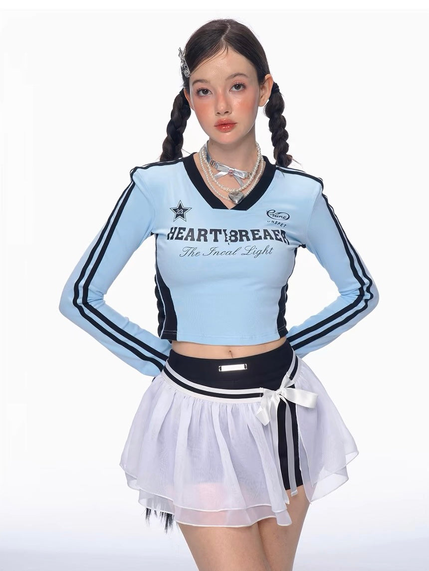 White Mesh Ballet Skort