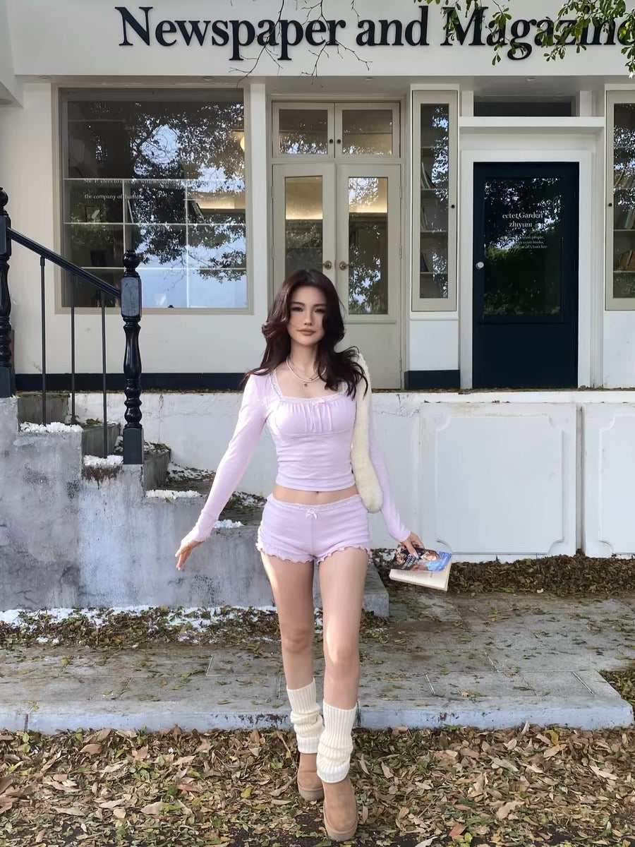 Pink Slim-Fit Suit Set