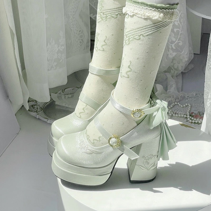♡ Fairy Lily ♡ - Satin Mary Janes