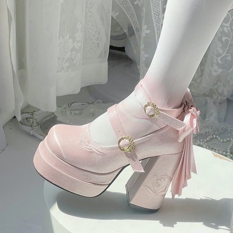 ♡ Fairy Lily ♡ - Satin Mary Janes