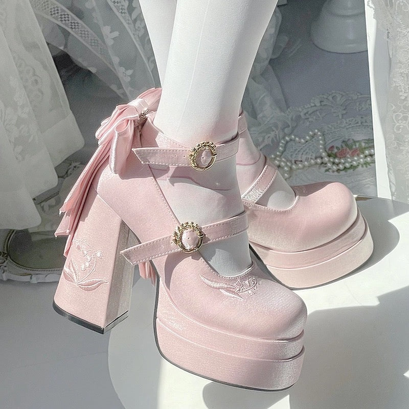 ♡ Fairy Lily ♡ - Satin Mary Janes