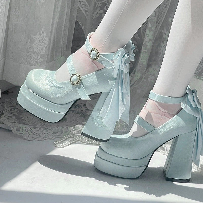 ♡ Fairy Lily ♡ - Satin Mary Janes