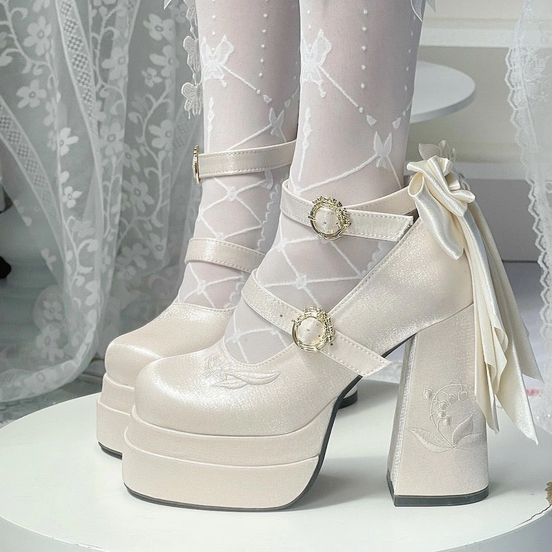 ♡ Fairy Lily ♡ - Satin Mary Janes