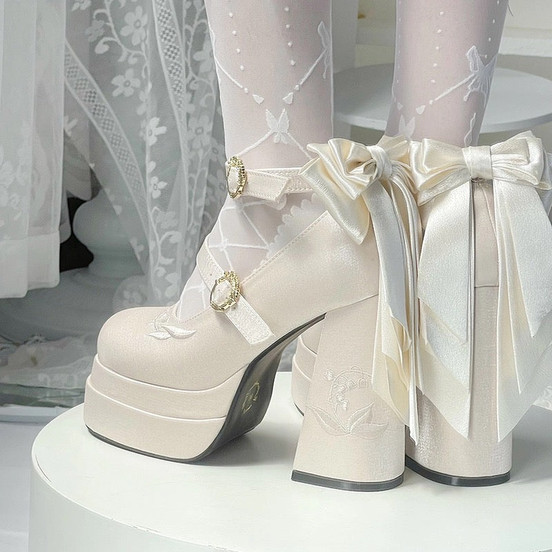 ♡ Fairy Lily ♡ - Satin Mary Janes