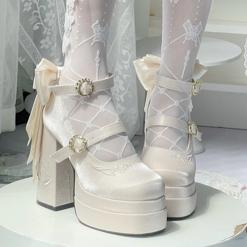 ♡ Fairy Lily ♡ - Satin Mary Janes