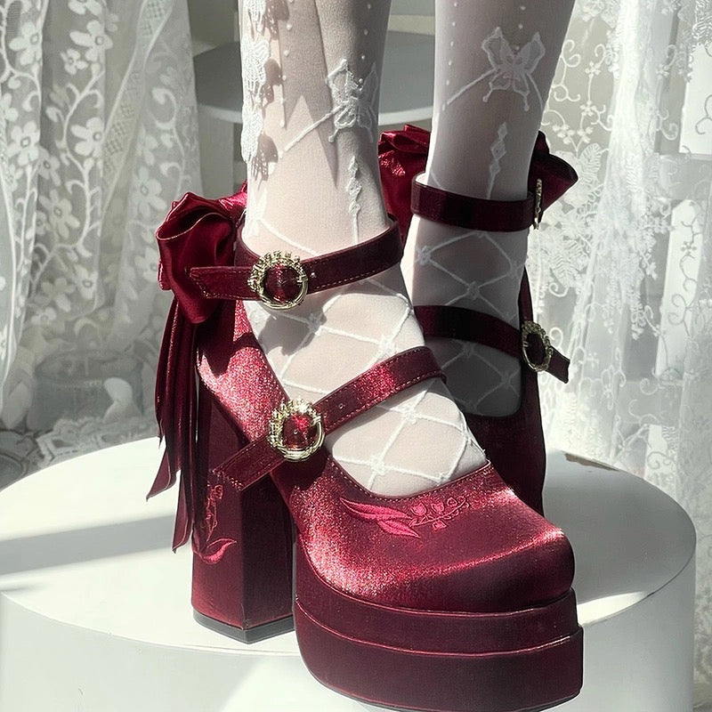 ♡ Fairy Lily ♡ - Satin Mary Janes