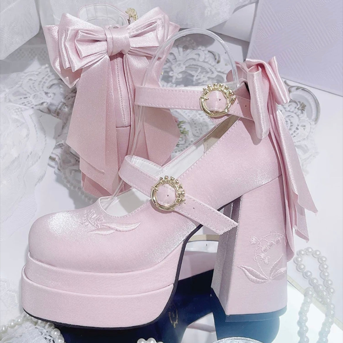 ♡ Fairy Lily ♡ - Satin Mary Janes