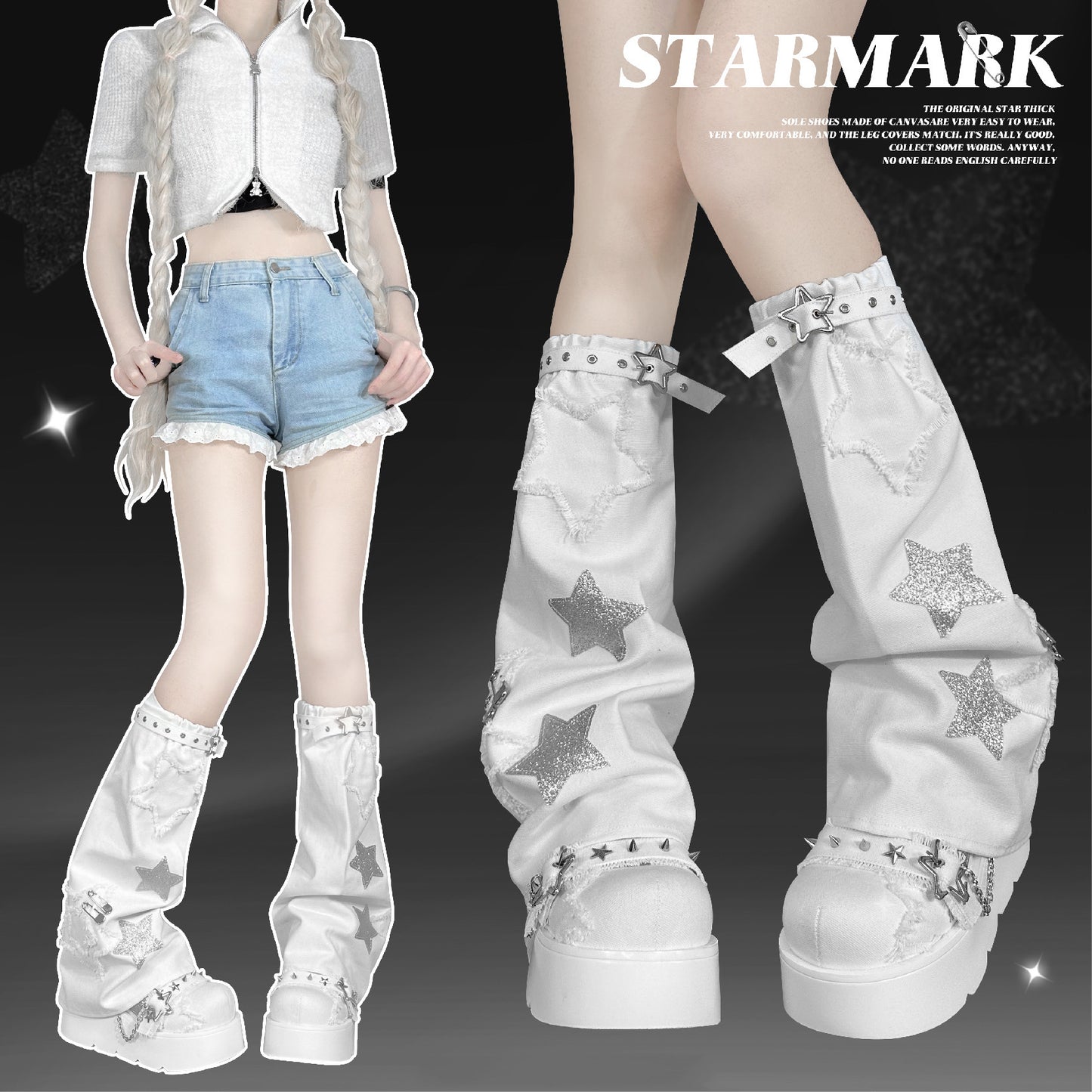 ♡ Star Mark ♡ — туфли на платформе из парусины
