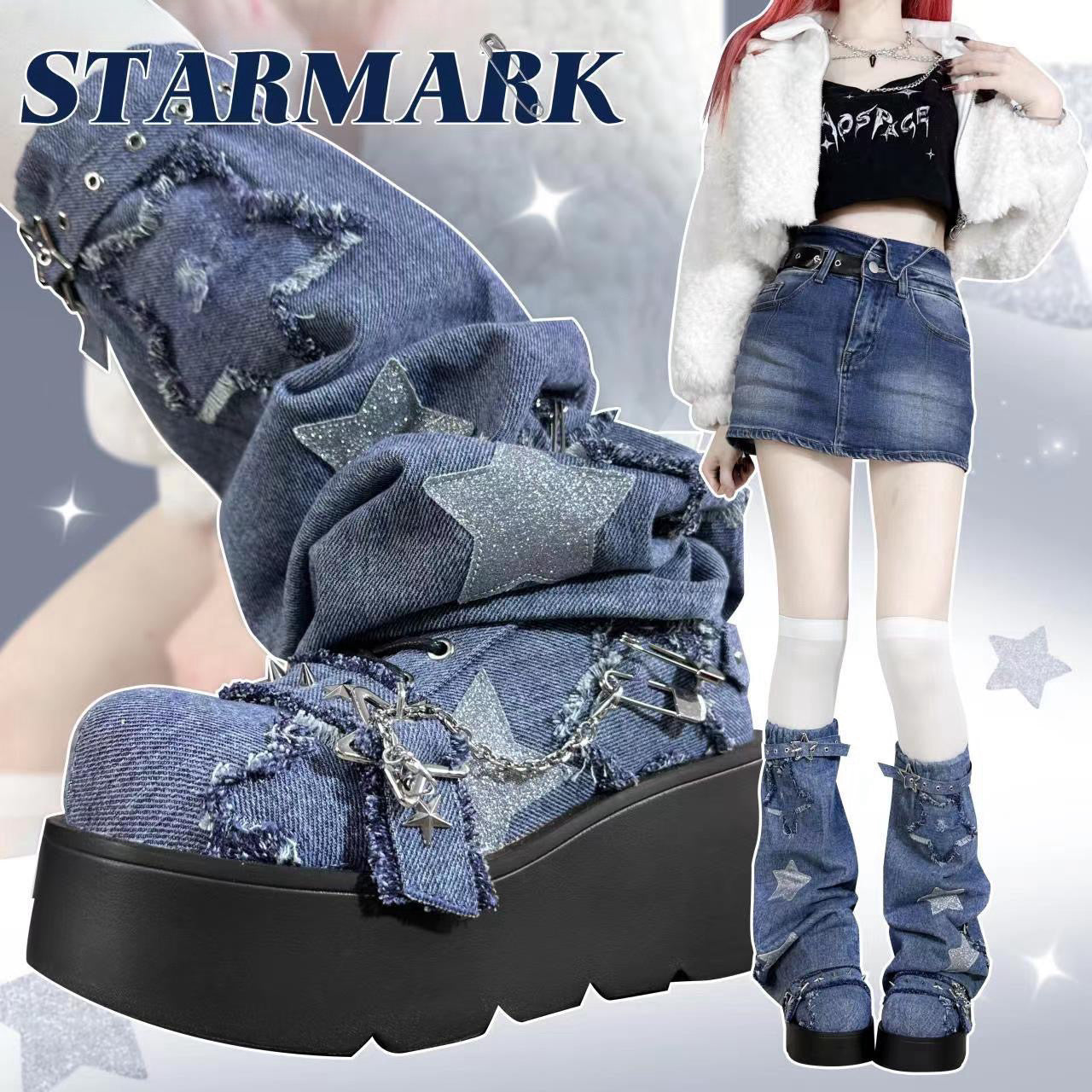 ♡ Star Mark ♡ — туфли на платформе из парусины
