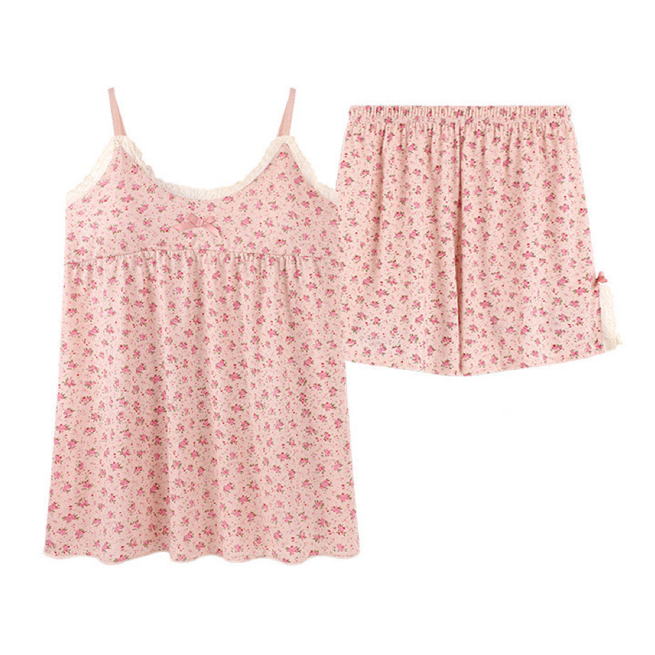 Sweet Floral Camisole Lounge Set