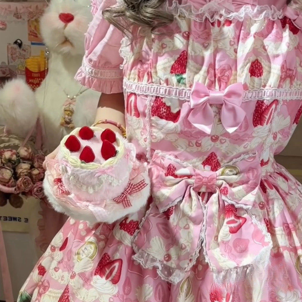 ♡ Strawberry Cake ♡ - Handmade Mini Hat