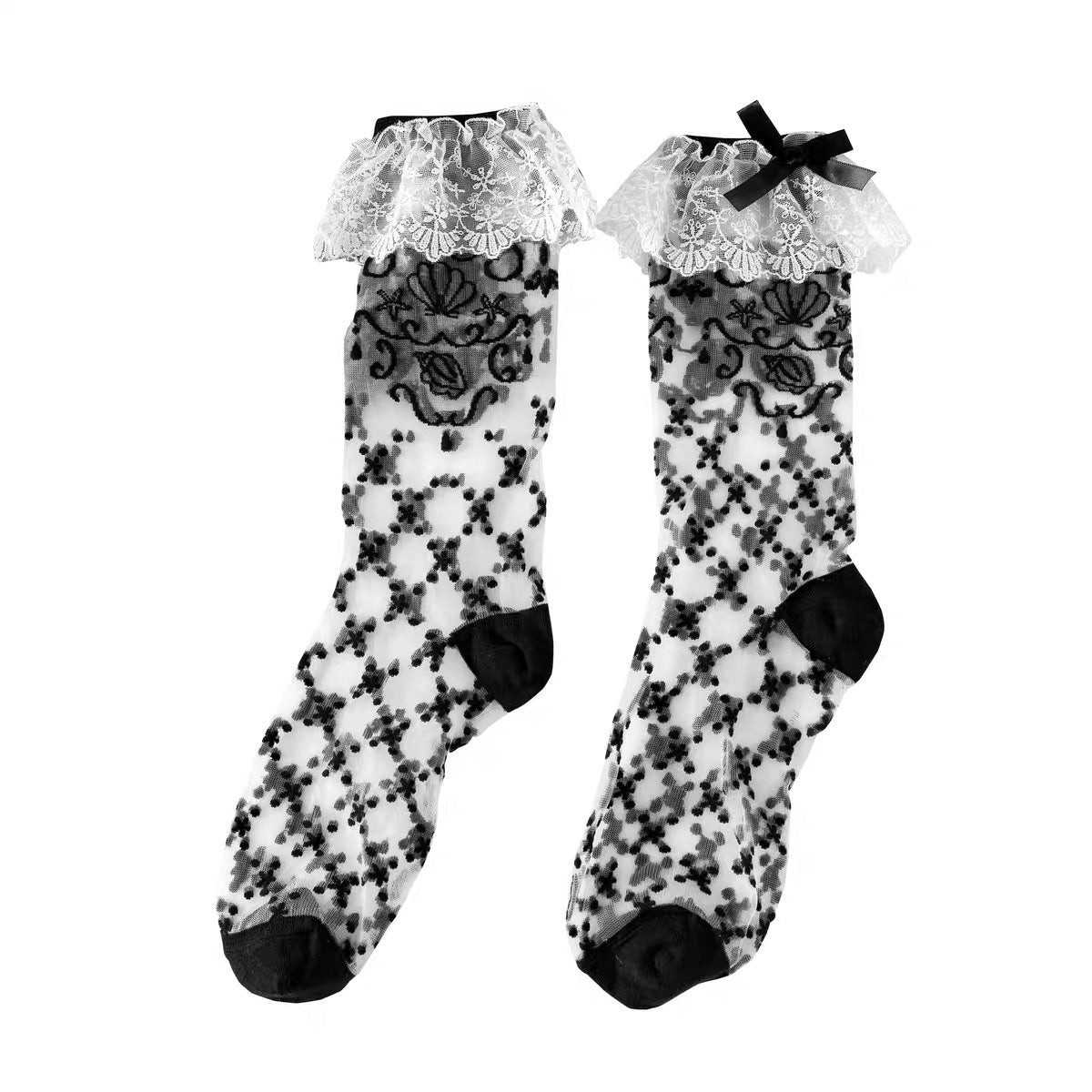 โก Sheer Crystal Socks โก
