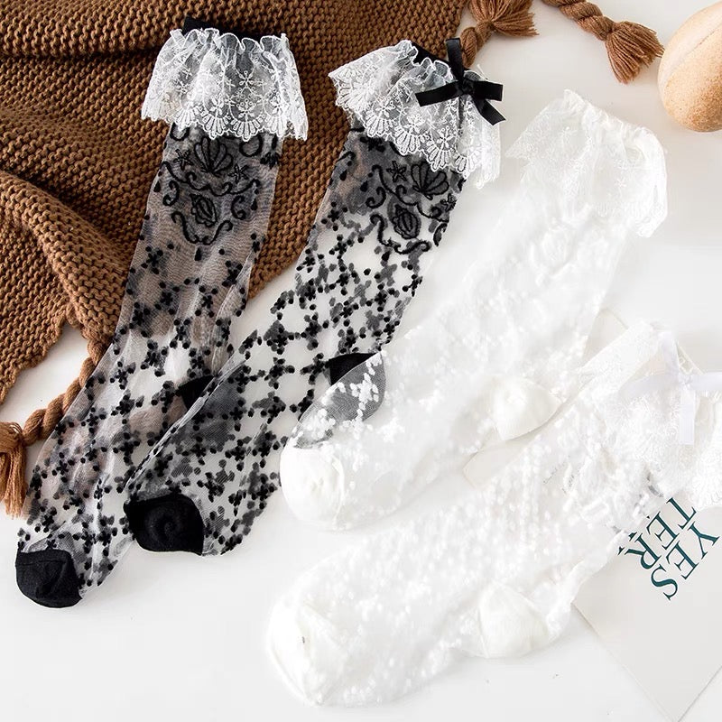 โก Sheer Crystal Socks โก