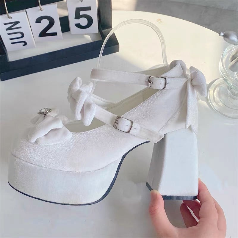 ♡ Girl Tina ♡ - Velvet High Heels