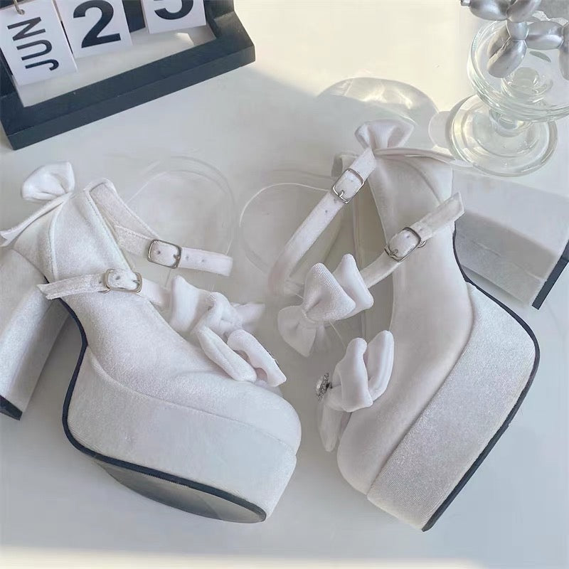 ♡ Girl Tina ♡ - Velvet High Heels