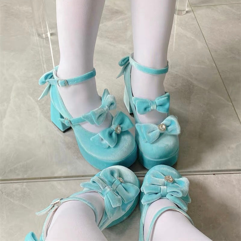 ♡ Girl Tina ♡ - Velvet High Heels