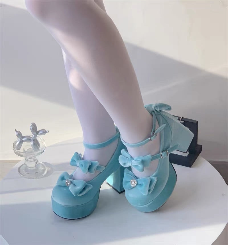 ♡ Girl Tina ♡ - Velvet High Heels