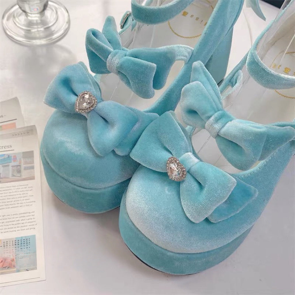 ♡ Girl Tina ♡ - Velvet High Heels