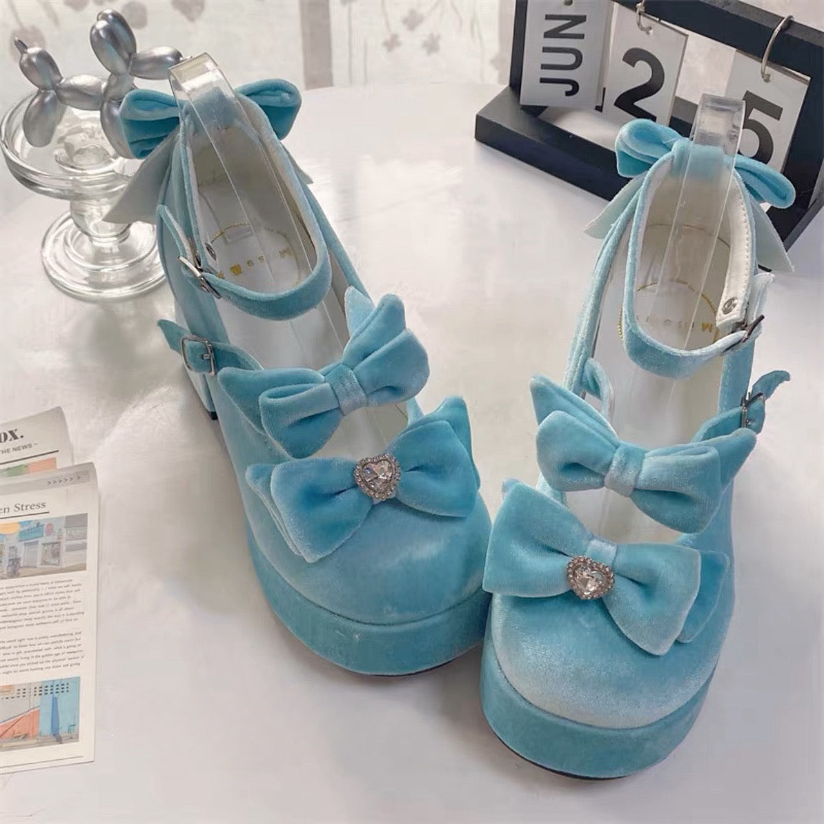 ♡ Girl Tina ♡ - Velvet High Heels