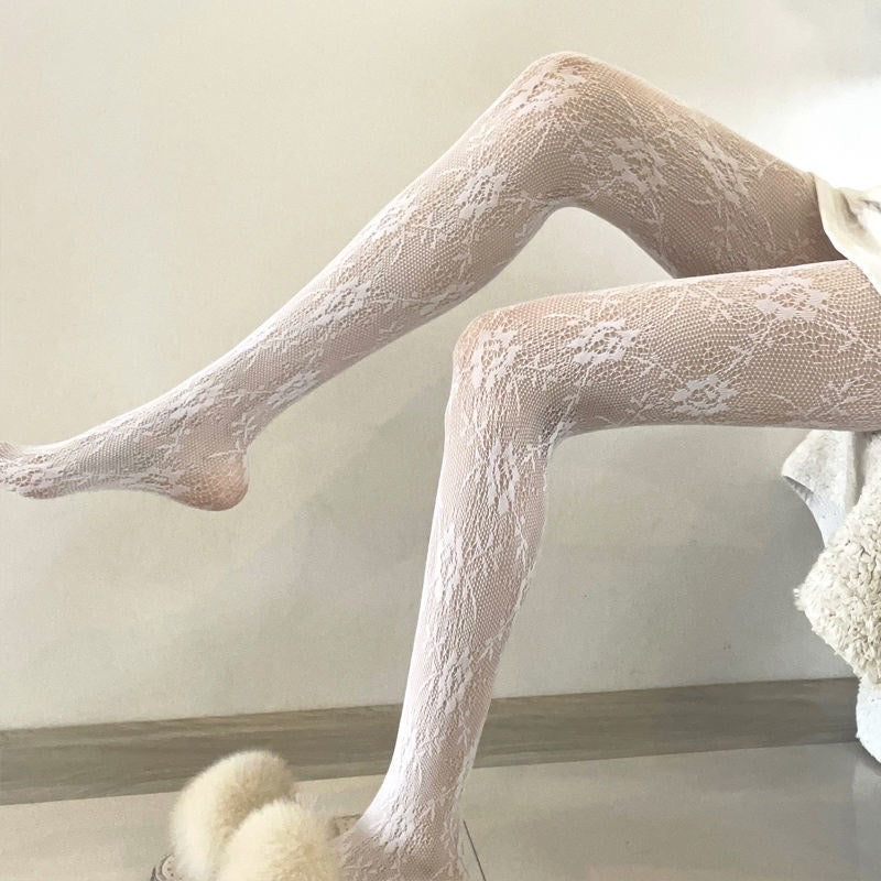 โก Rose Fishnet Tights โก