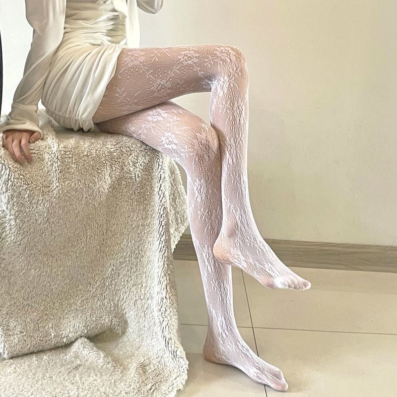 โก Rose Fishnet Tights โก
