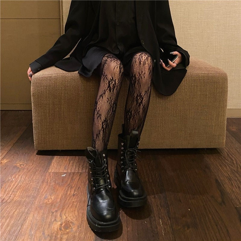 โก Rose Fishnet Tights โก