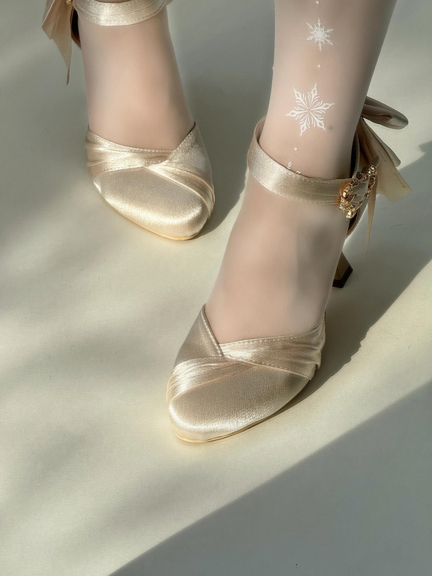 ♡ Crown ♡ - Satin Wedding Heels
