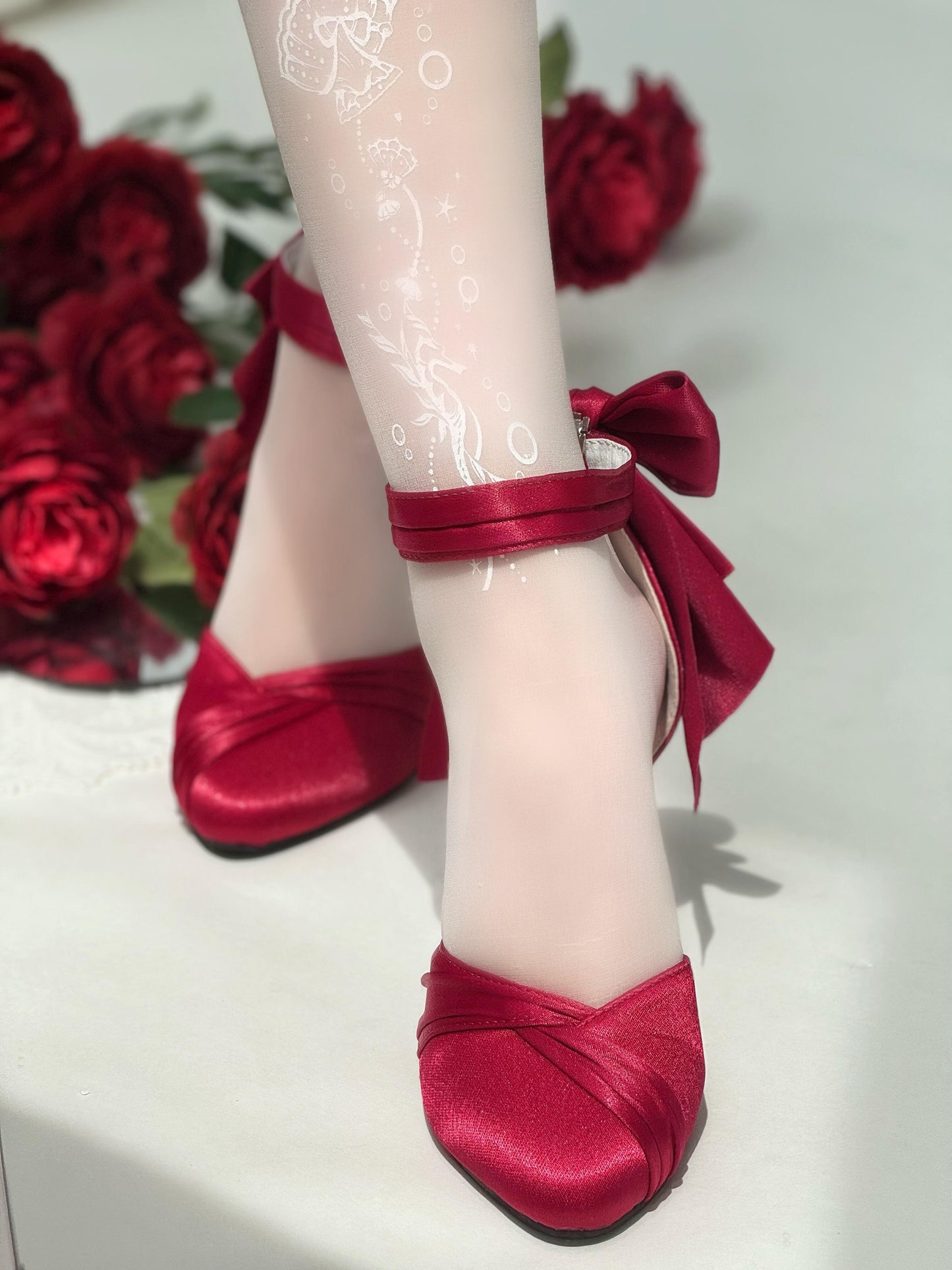 ♡ Crown ♡ - Satin Wedding Heels