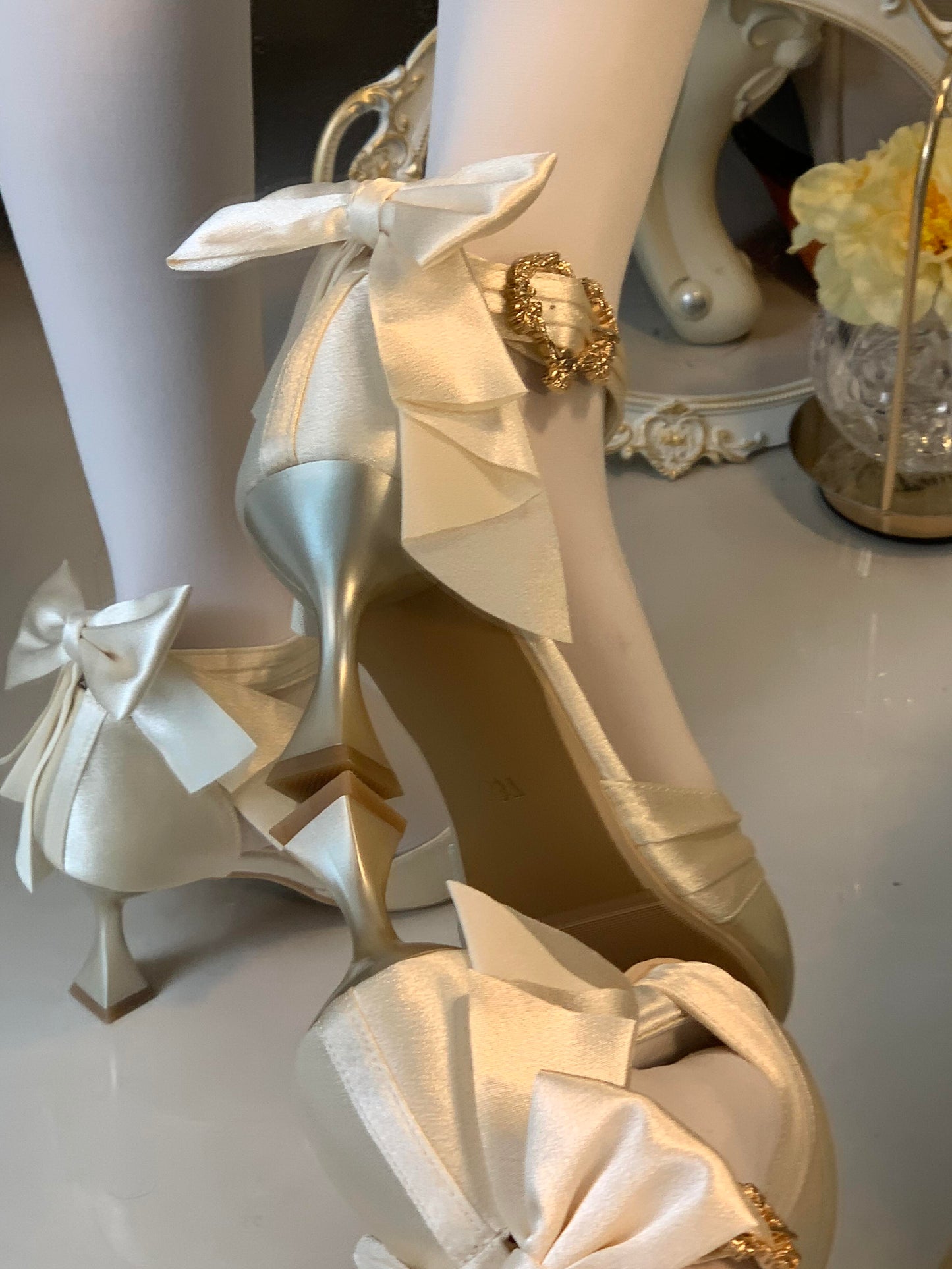 ♡ Crown ♡ - Satin Wedding Heels