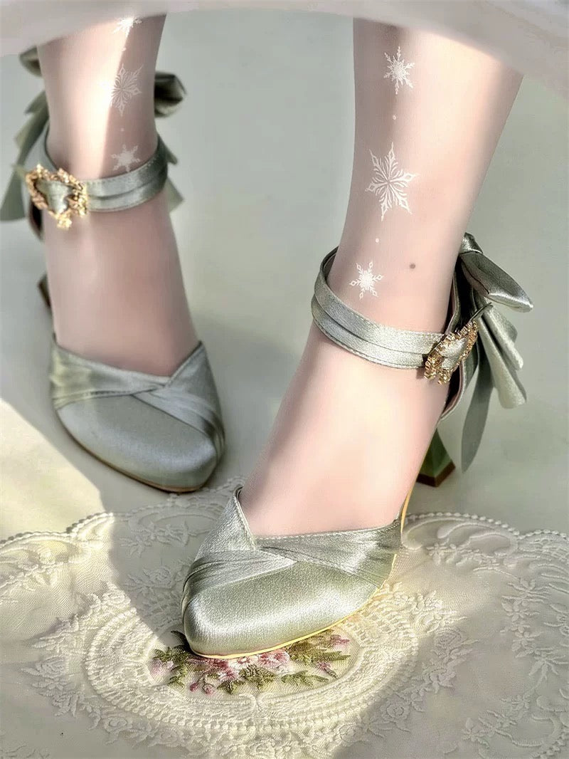 ♡ Crown ♡ - Satin Wedding Heels