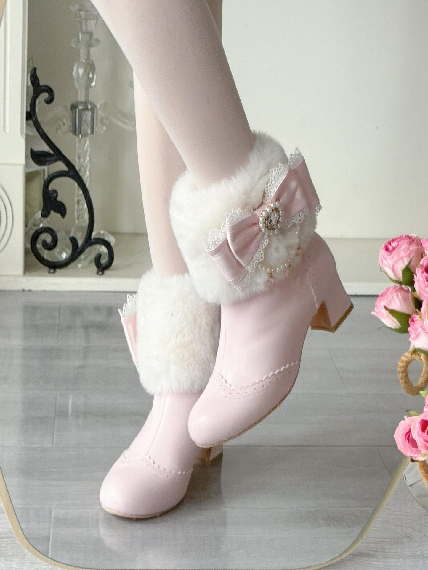 ♡ Otome Sugar ♡ - Heart Heel Ankle Boots