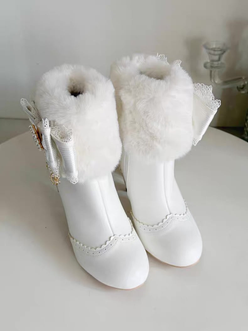 ♡ Otome Sugar ♡ - Heart Heel Ankle Boots