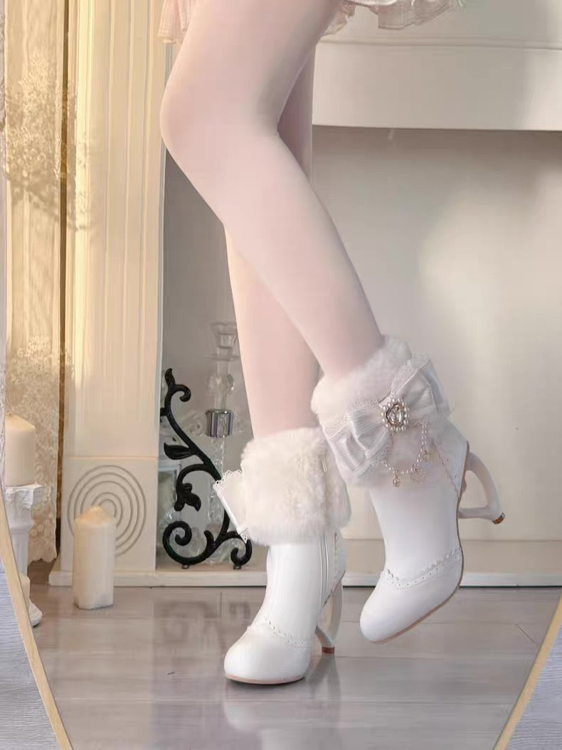 ♡ Otome Sugar ♡ - Heart Heel Ankle Boots