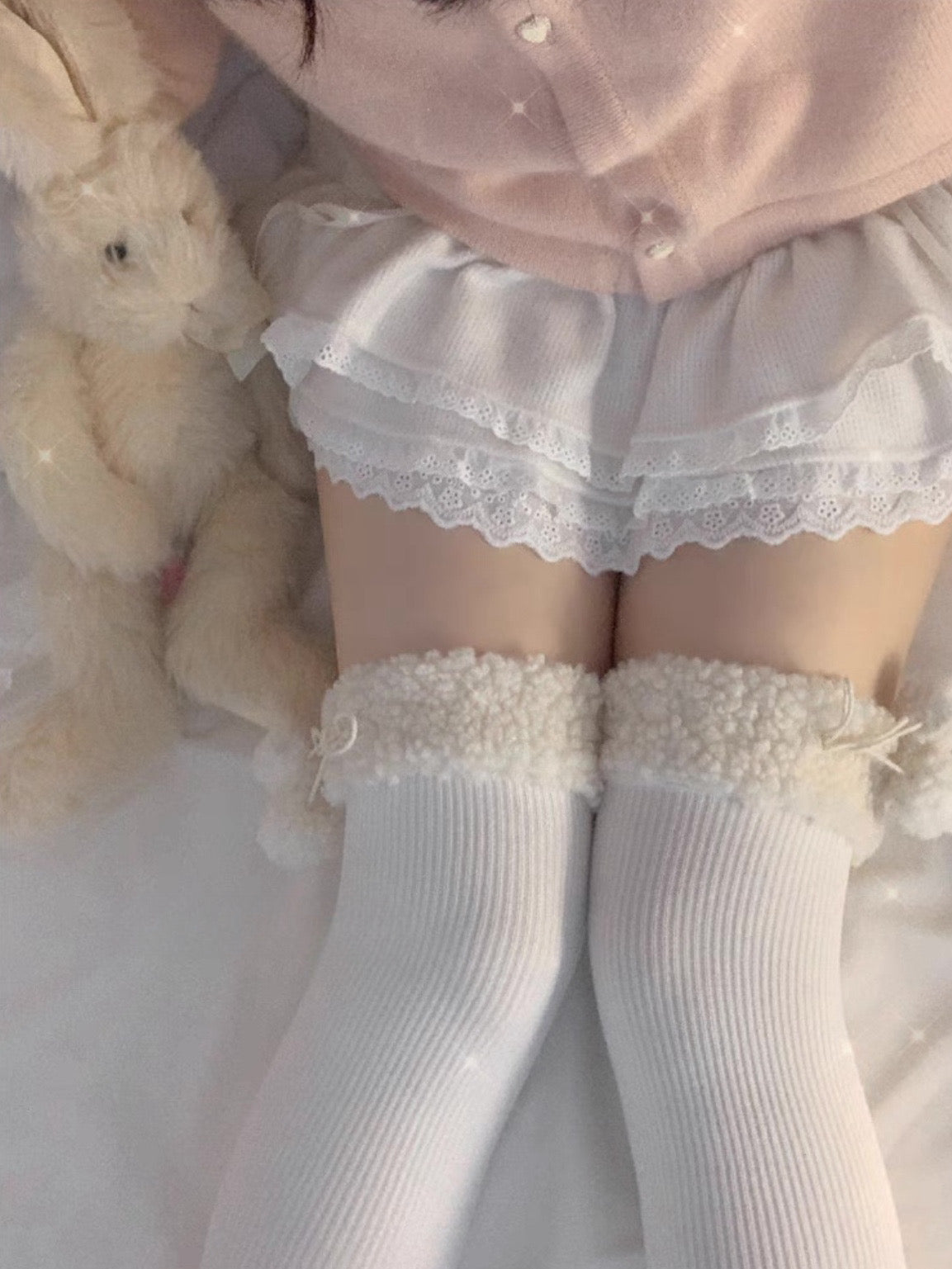 ♡ Furry Ball Thigh-Highs ♡