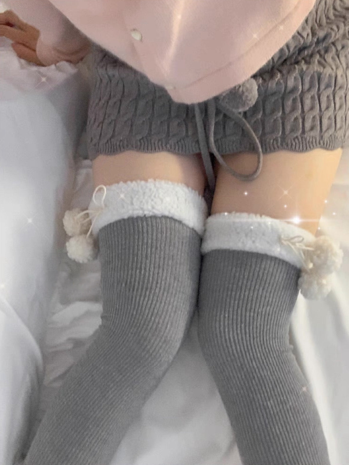 ♡ Furry Ball Thigh-Highs ♡
