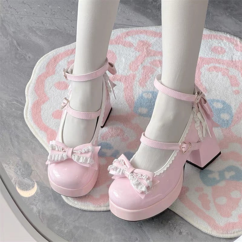♡ Lace Heart ♡ - Mid Heels