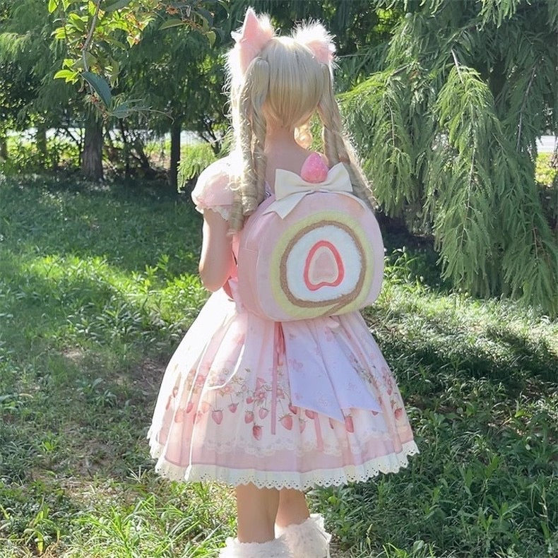 ♡ Strawberry Roll Bag ♡