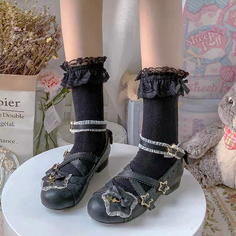 ♡ Lace Trim Ankle Socks ♡