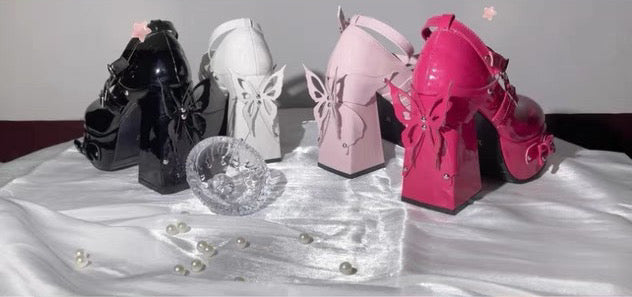 ♡ Butterfly Sketch ♡ - Platform Heels