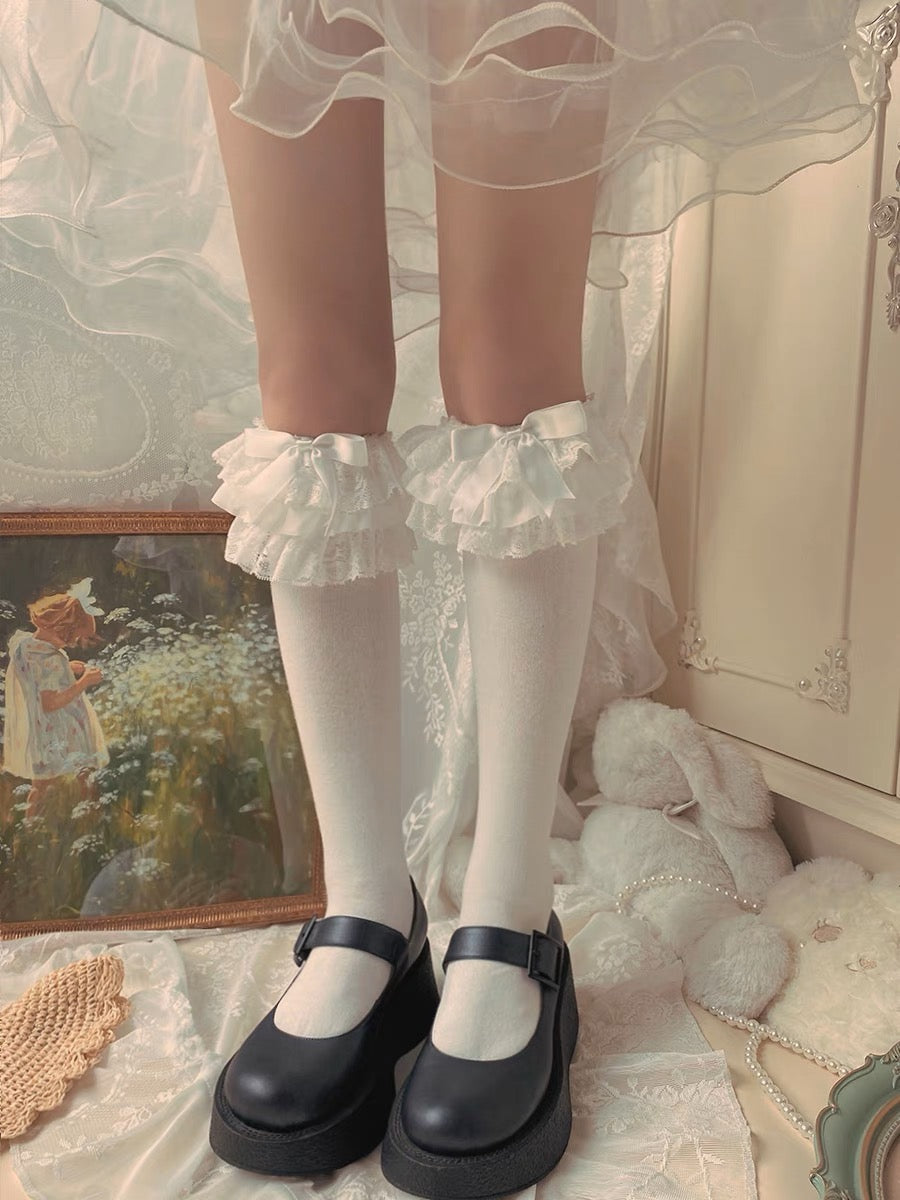 ♡ Lolita Layered Lace Socks ♡