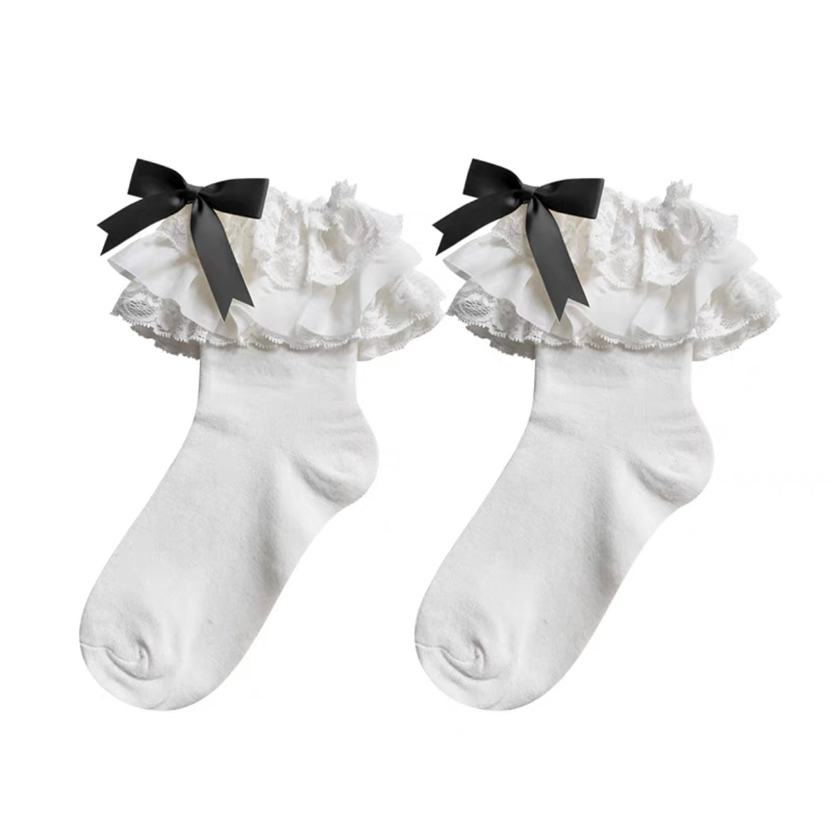♡ Lolita Layered Lace Socks ♡