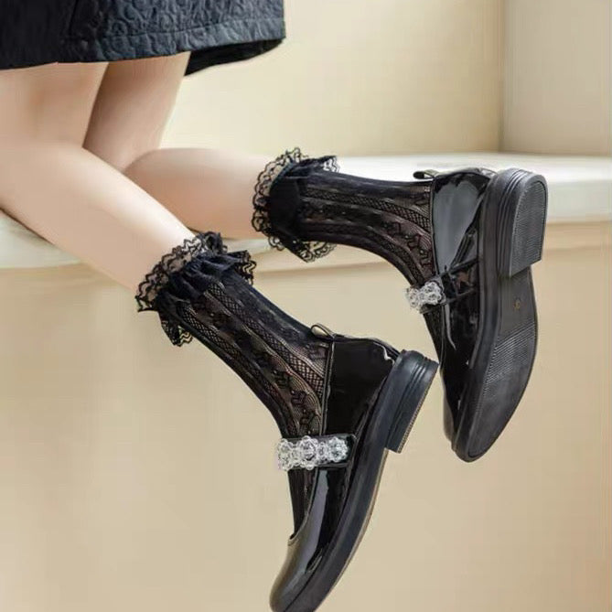 ♡ Lolita Heart Lace Socks ♡