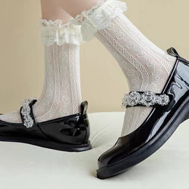 ♡ Lolita Heart Lace Socks ♡